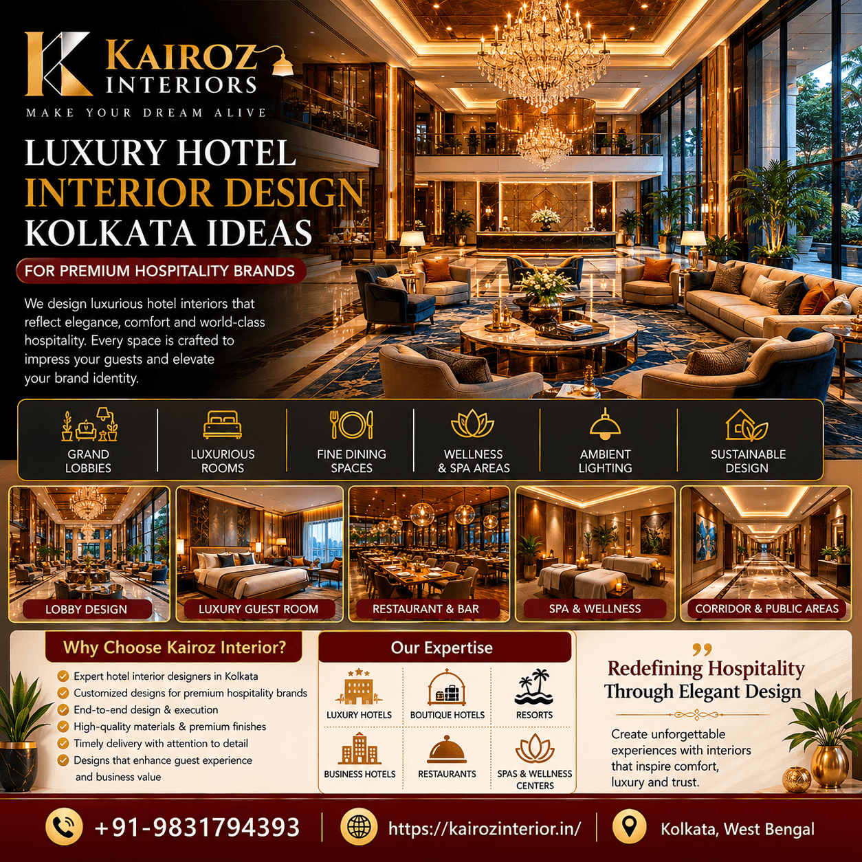 Luxury Hotel Interior Design Kolkata