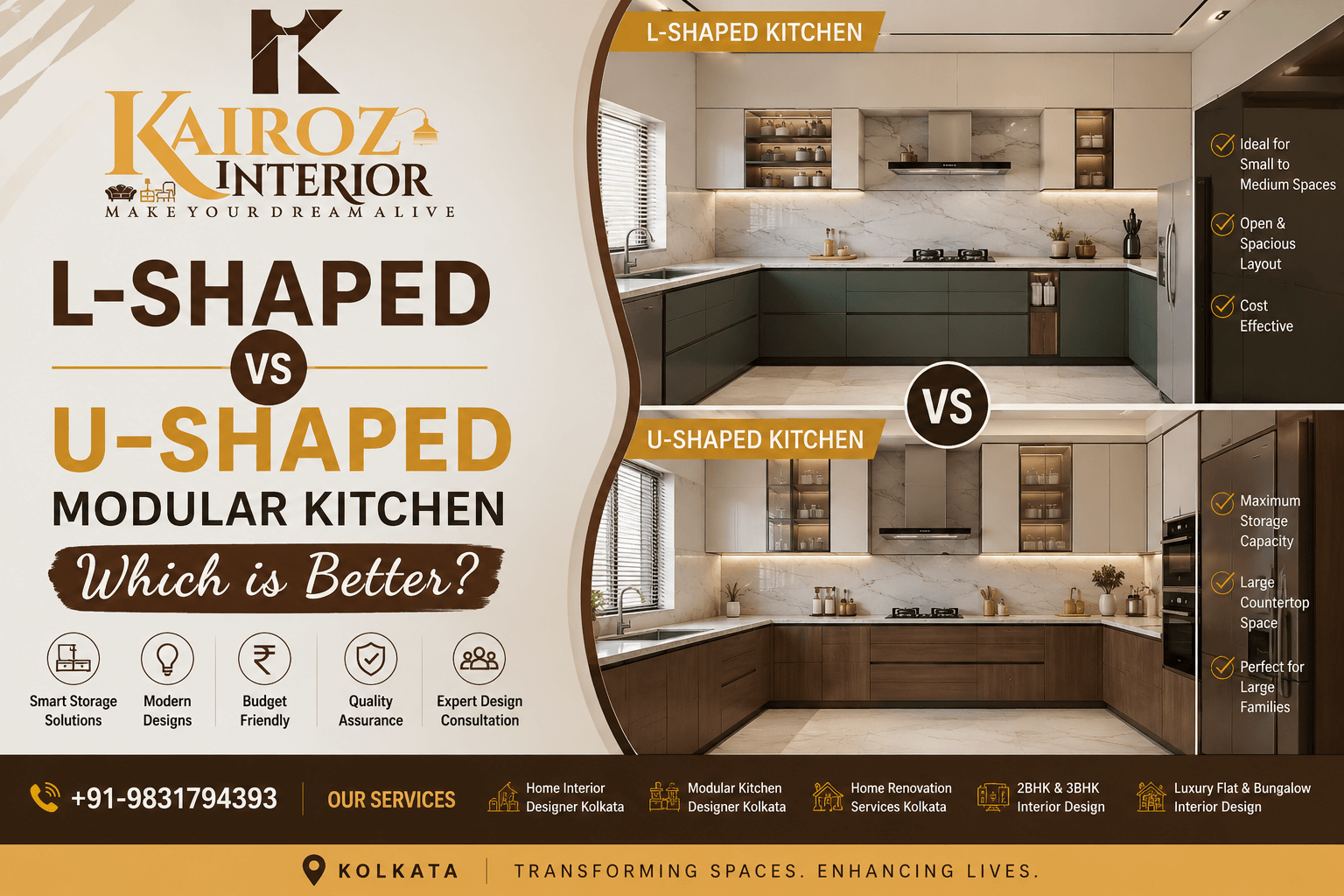 L-Shaped Modular Kitchen